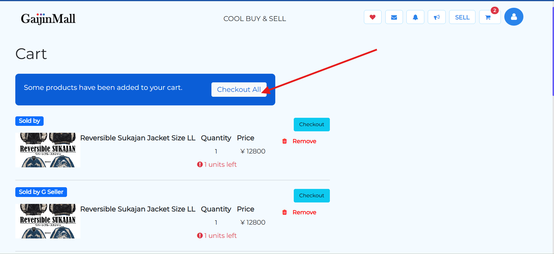 checkout Cart